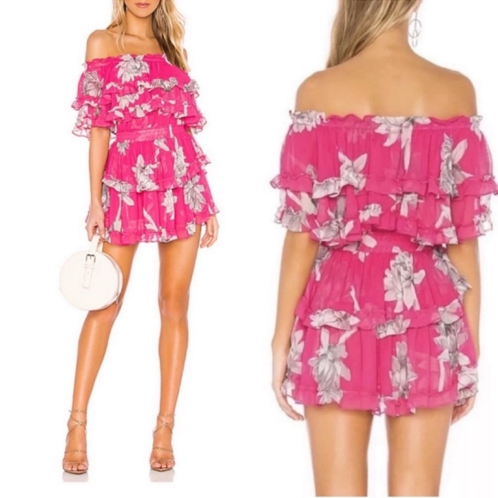 Misa Los Angeles Isella pink mini dress XS